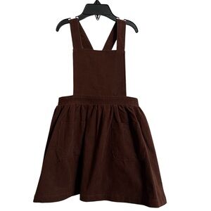 Colored Organics Brown Corduroy Kids Overall Dress